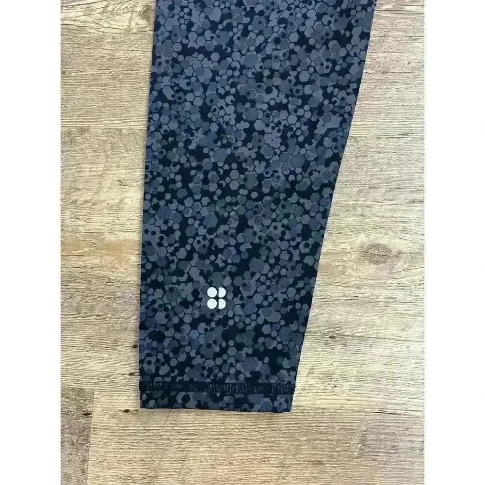 Sweaty Betty The Power Leggings Geometric Print Women's S Black Gray Yoga 7/8 - Picture 9 of 10